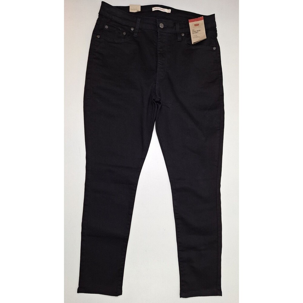 Levi's Women's 721 High Rise Skinny Jeans Black Size 14 Short 32x27 NWT